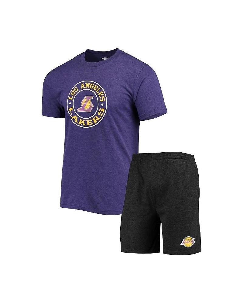 Men's Black, Purple Los Angeles Lakers T-shirt and Shorts Sleep Set $20.68 Pajama