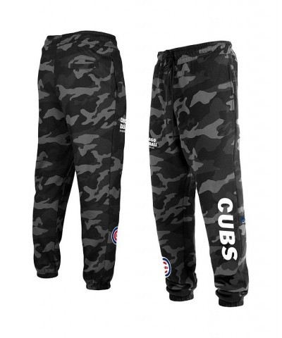 Men's Black Chicago Cubs Camo Jogger Pants $32.00 Pants