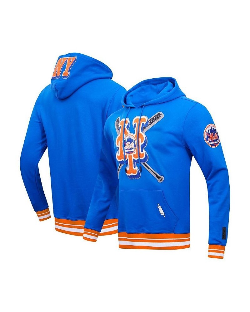 Men's Royal New York Mets Mash Up Logo Pullover Hoodie $63.00 Sweatshirt