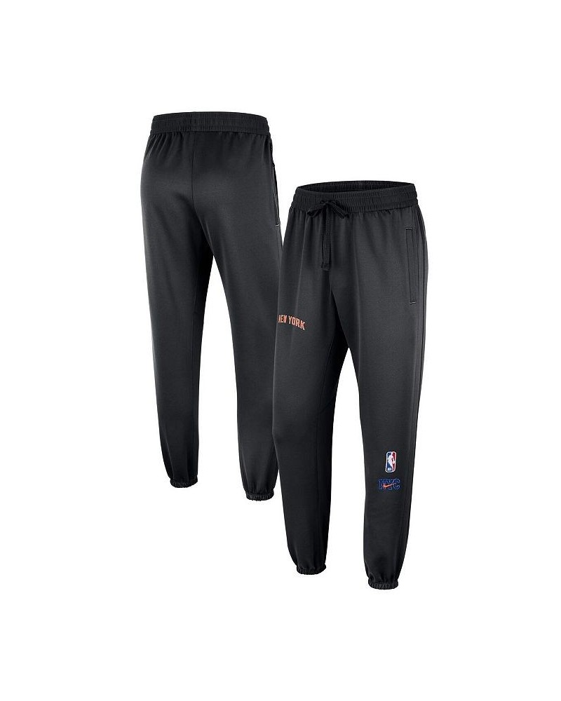 Men's Black New York Knicks 2022/23 City Edition Showtime ThermaFlex Sweatpants $43.00 Pants