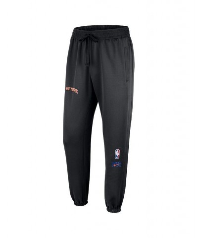 Men's Black New York Knicks 2022/23 City Edition Showtime ThermaFlex Sweatpants $43.00 Pants