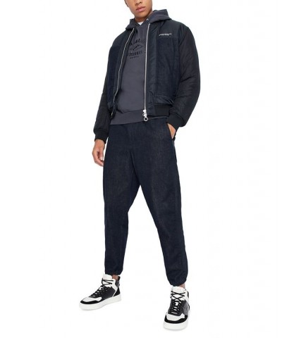 Men's Tonal Taped Denim Joggers Blue $43.00 Pants