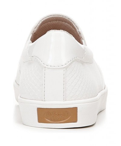 Women's Madison Slip on Sneakers White Faux Leather $27.60 Shoes