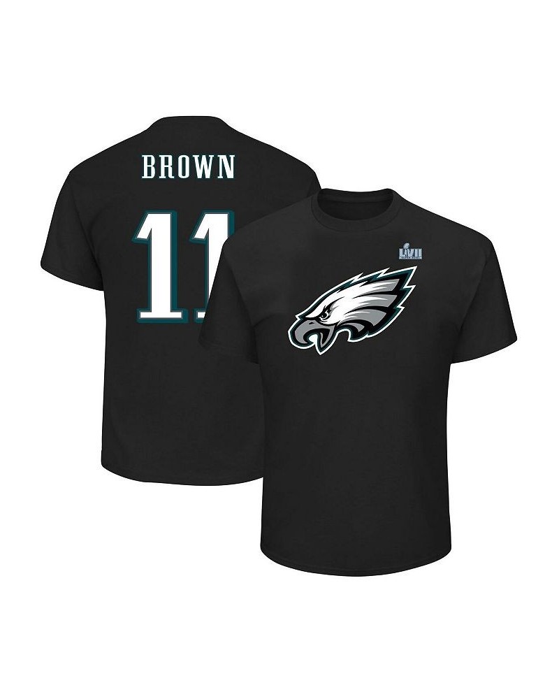 Men's A.J. Brown Black Philadelphia Eagles Super Bowl LVII Big and Tall Name and Number T-shirt $29.06 T-Shirts