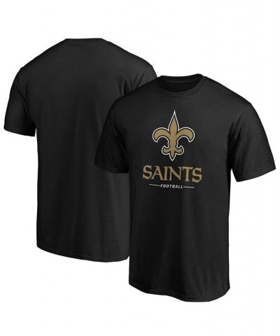 Men's Black New Orleans Saints Big and Tall Team Logo Lockup T-shirt $21.08 T-Shirts