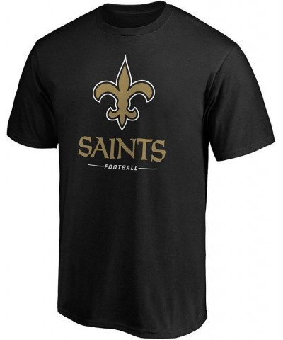 Men's Black New Orleans Saints Big and Tall Team Logo Lockup T-shirt $21.08 T-Shirts