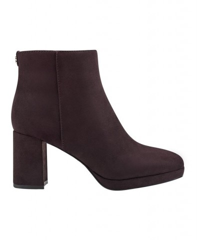 Women's Colleen Platform Booties Brown $63.94 Shoes