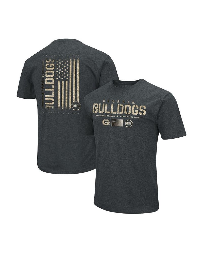 Men's Heathered Black Georgia Bulldogs OHT Military-Inspired Appreciation Flag 2.0 T-shirt $24.74 T-Shirts