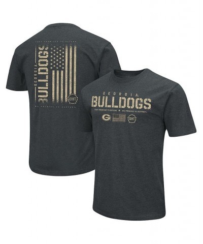 Men's Heathered Black Georgia Bulldogs OHT Military-Inspired Appreciation Flag 2.0 T-shirt $24.74 T-Shirts