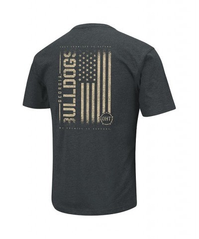 Men's Heathered Black Georgia Bulldogs OHT Military-Inspired Appreciation Flag 2.0 T-shirt $24.74 T-Shirts