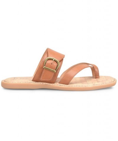 Women's Kelsee Comfort Flat Sandal Tan/Beige $44.20 Shoes