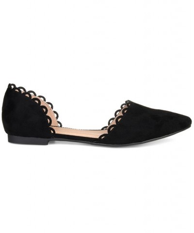 Women's Jezlin Scalloped Flats Black $33.60 Shoes