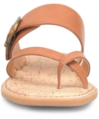 Women's Kelsee Comfort Flat Sandal Tan/Beige $44.20 Shoes