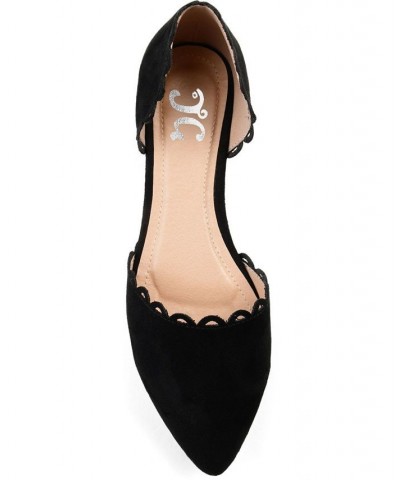 Women's Jezlin Scalloped Flats Black $33.60 Shoes