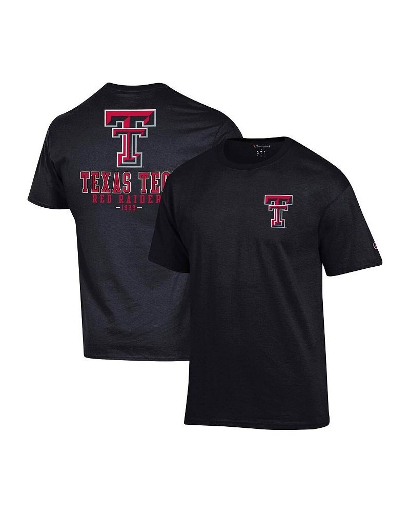 Men's Black Texas Tech Red Raiders Stack 2-Hit T-shirt $24.74 T-Shirts