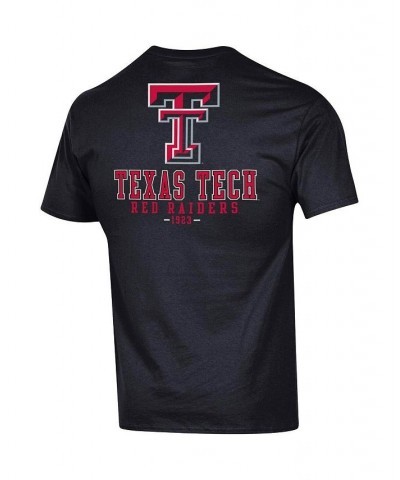 Men's Black Texas Tech Red Raiders Stack 2-Hit T-shirt $24.74 T-Shirts