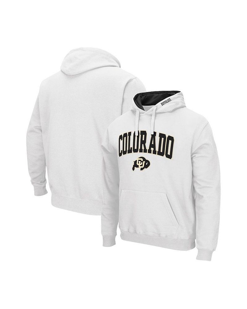 Men's White Colorado Buffaloes Arch and Logo 3.0 Pullover Hoodie $35.39 Sweatshirt