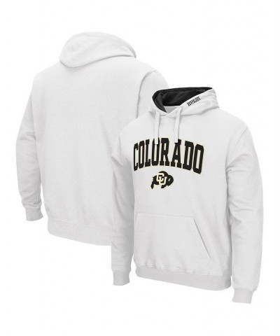 Men's White Colorado Buffaloes Arch and Logo 3.0 Pullover Hoodie $35.39 Sweatshirt