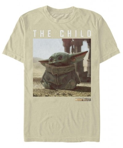 Men's Star Wars The Mandalorian The Child Long Ears Photo Short Sleeve T-shirt Tan/Beige $15.75 T-Shirts