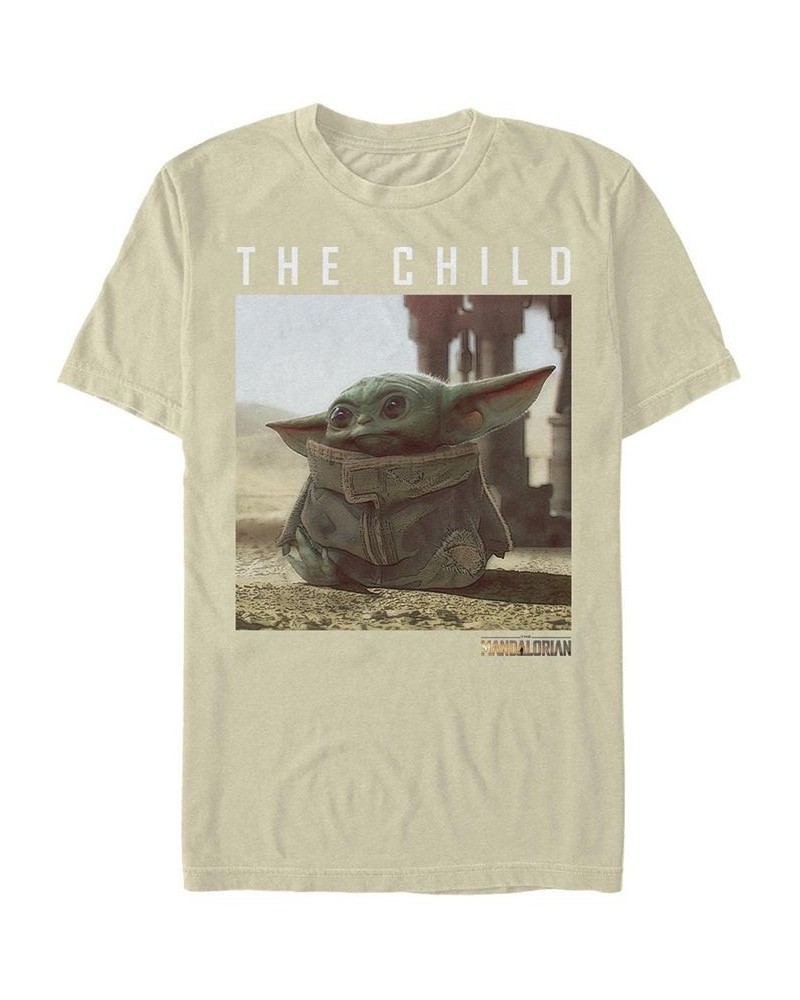 Men's Star Wars The Mandalorian The Child Long Ears Photo Short Sleeve T-shirt Tan/Beige $15.75 T-Shirts