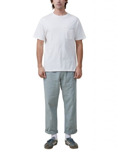 Men's Elastic Worker Drawstring Pants Blue $30.10 Pants