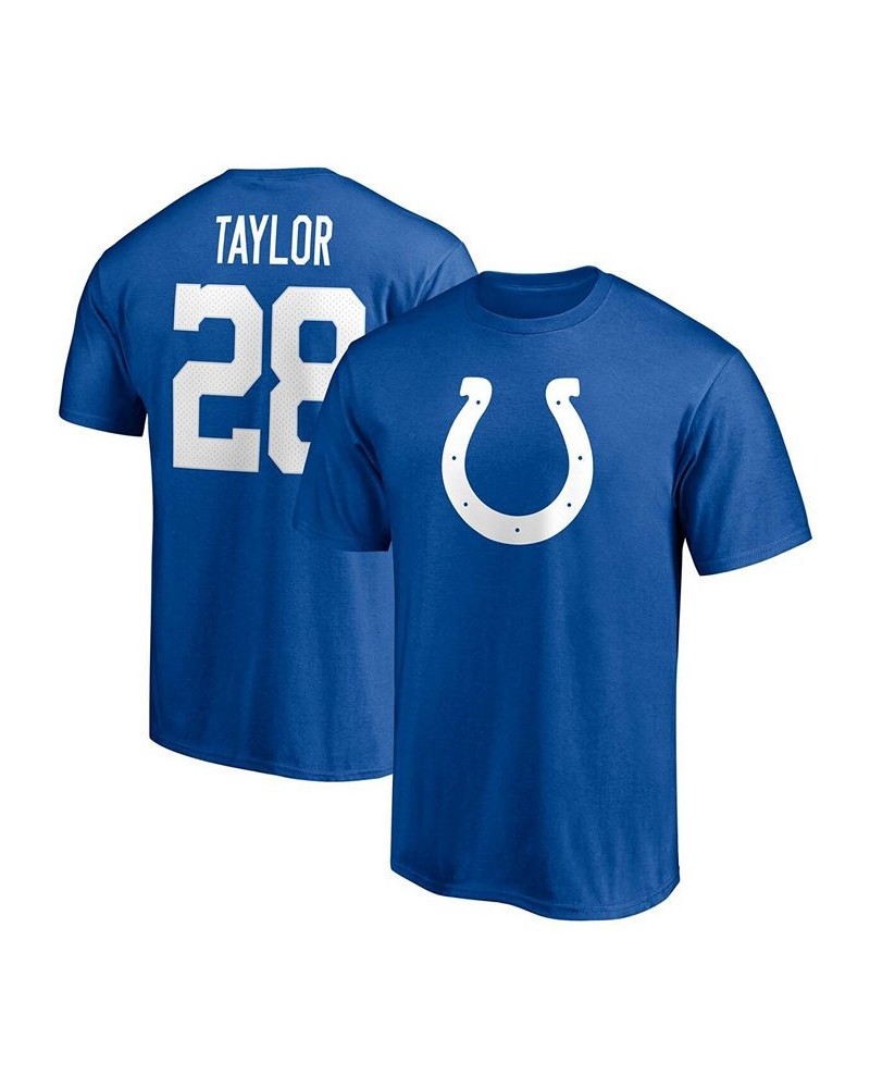 Men's Jonathan Taylor Royal Indianapolis Colts Player Icon Name and Number T-shirt $21.23 T-Shirts