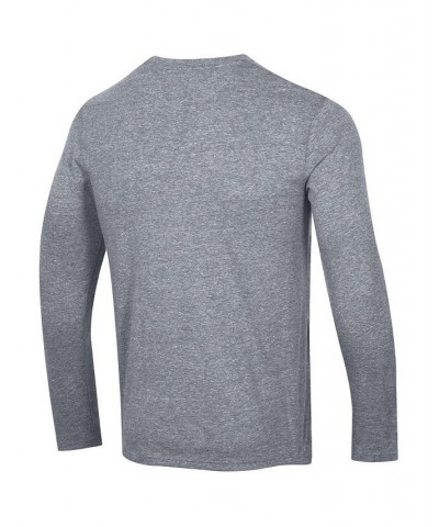 Men's Heather Gray San Jose Sharks Tri-Blend Long Sleeve T-shirt $29.99 T-Shirts