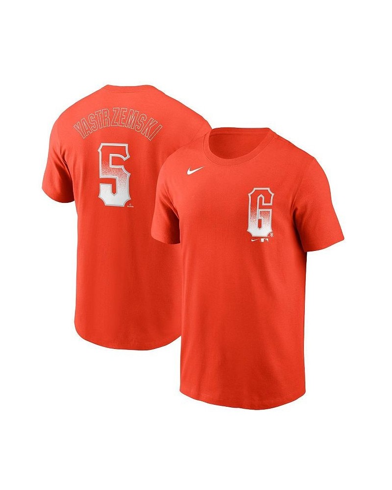 Men's Mike Yastrzemski Orange San Francisco Giants 2021 City Connect Name and Number T-shirt $20.00 T-Shirts