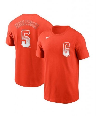 Men's Mike Yastrzemski Orange San Francisco Giants 2021 City Connect Name and Number T-shirt $20.00 T-Shirts