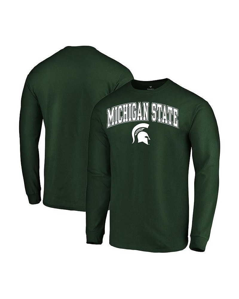 Men's Branded Green Michigan State Spartans Campus Logo Long Sleeve T-shirt $11.48 T-Shirts