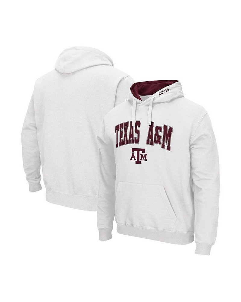 Men's White Texas A&M Aggies Arch & Logo 3.0 Pullover Hoodie $28.20 Sweatshirt