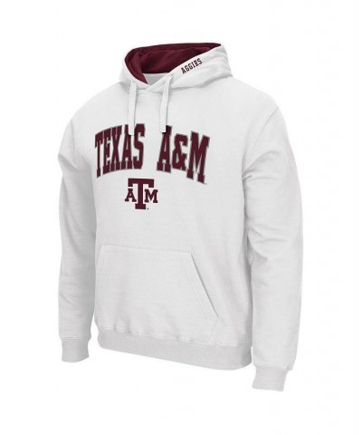 Men's White Texas A&M Aggies Arch & Logo 3.0 Pullover Hoodie $28.20 Sweatshirt