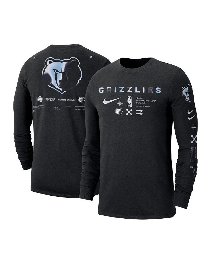 Men's Black Memphis Grizzlies Essential Air Traffic Control Long Sleeve T-shirt $27.55 T-Shirts