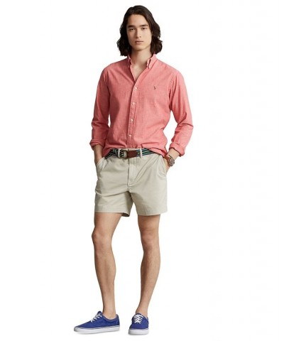 Men's Classic-Fit Cotton Shirt Red $59.40 Shirts