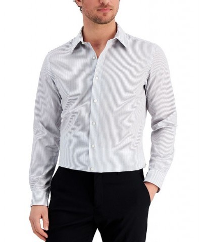 Men's Slim Fit Striped Dress Shirt Lt Blue $11.20 Dress Shirts