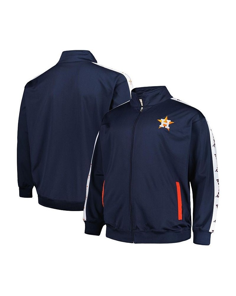 Men's Navy Houston Astros Big and Tall Tricot Track Full-Zip Jacket $39.95 Jackets