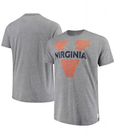 Men's Gray Virginia Cavaliers Big and Tall Tri-Blend T-shirt $21.19 T-Shirts