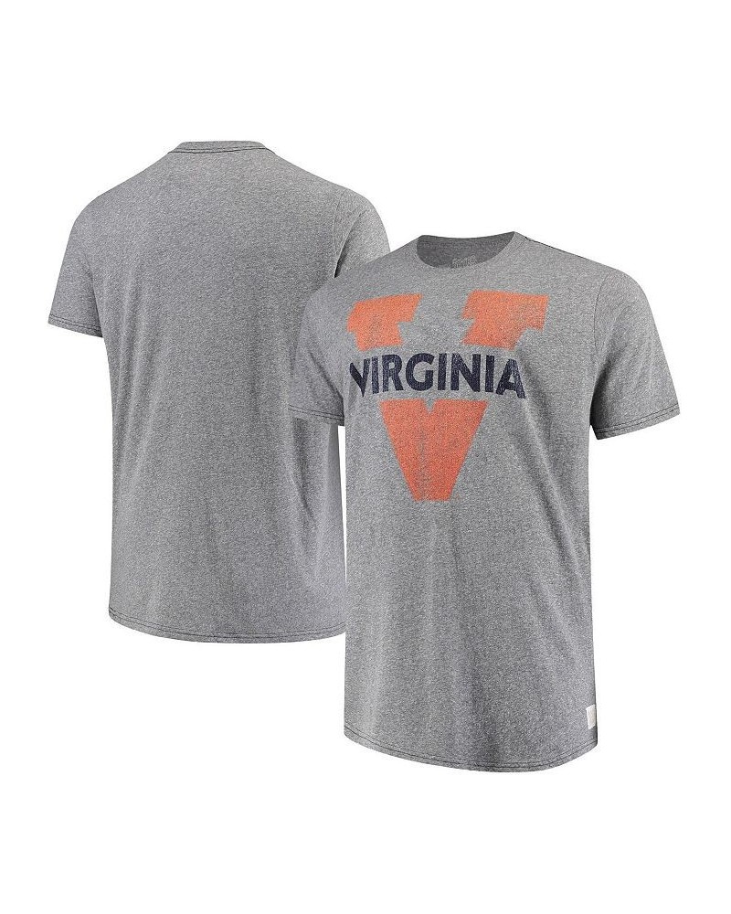 Men's Gray Virginia Cavaliers Big and Tall Tri-Blend T-shirt $21.19 T-Shirts