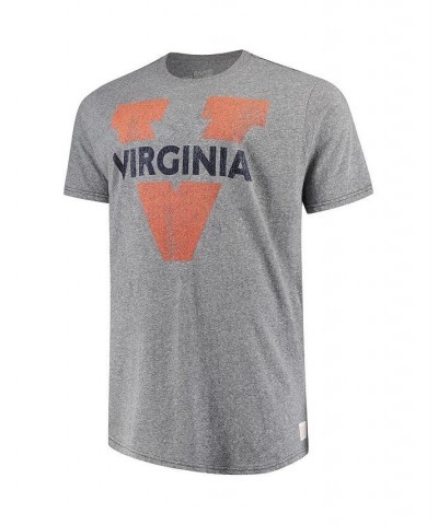 Men's Gray Virginia Cavaliers Big and Tall Tri-Blend T-shirt $21.19 T-Shirts