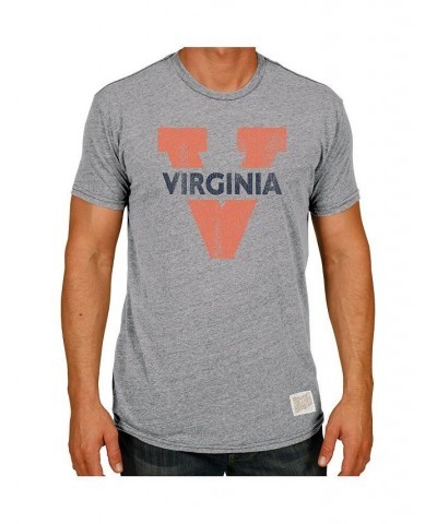 Men's Gray Virginia Cavaliers Big and Tall Tri-Blend T-shirt $21.19 T-Shirts