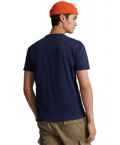 Men's Classic-Fit Stacked-Logo Jersey T-Shirt Blue $34.50 T-Shirts