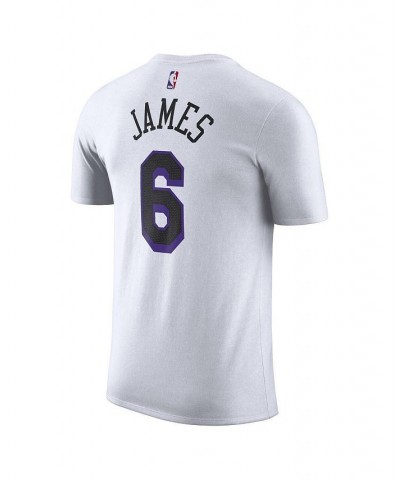 Men's LeBron James White Los Angeles Lakers 2022/23 City Edition Name and Number T-shirt $17.28 T-Shirts