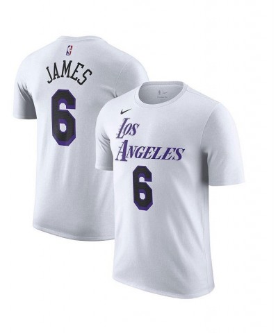 Men's LeBron James White Los Angeles Lakers 2022/23 City Edition Name and Number T-shirt $17.28 T-Shirts