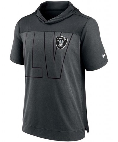 Men's Heathered Charcoal, Black Las Vegas Raiders Performance Hoodie T-shirt $31.34 T-Shirts