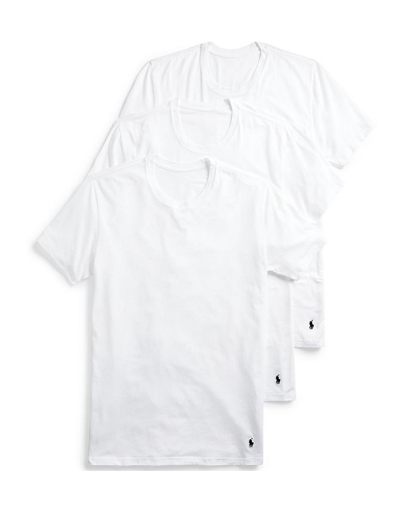 Men's 4D Flex Lux Cotton Crewneck Undershirt 3-Pack White $33.32 Undershirt