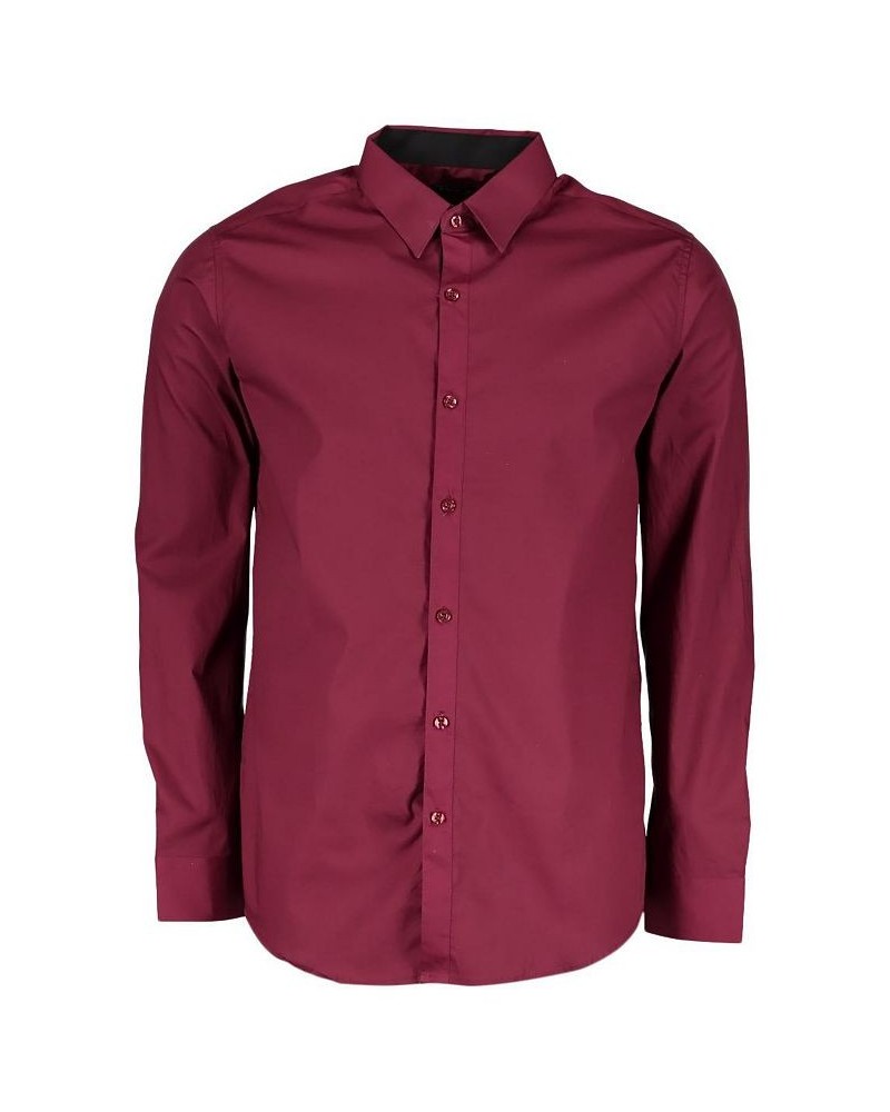 Mens Long Sleeve Solid Slim Fit Dress Shirts PD07 $15.20 Shirts