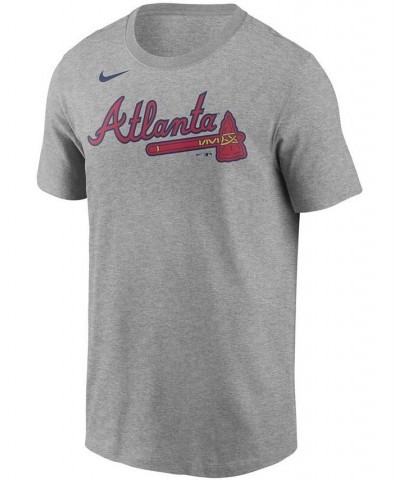 Men's Ronald Acuna Jr. Gray Atlanta Braves Name Number T-shirt $20.50 T-Shirts