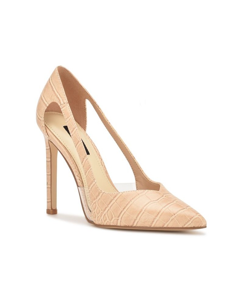 Women's Trivs Pointy Toe Stiletto Dress Pumps Tan/Beige $37.80 Shoes