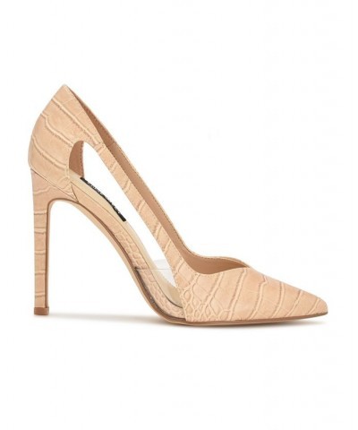 Women's Trivs Pointy Toe Stiletto Dress Pumps Tan/Beige $37.80 Shoes