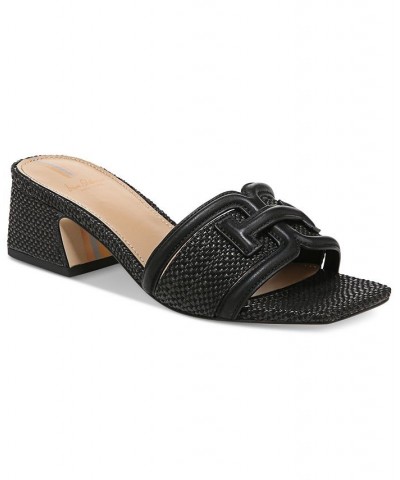 Waylon Block-Heel Slide Sandals Black $67.20 Shoes